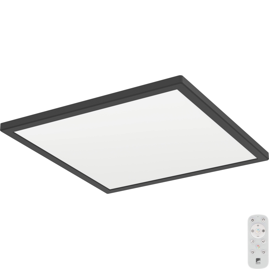 Eglo - LED loftlampe til badeværelse dæmpbar LED/17,6W/230V 2700-6500K 39x39 cm IP44 sort + fjernbetjening