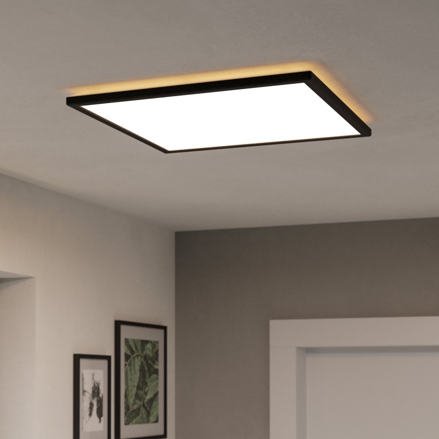 Eglo 901457 - LED loftlampe til badeværelse dæmpbar LED/17W/230V 2700-6500K 50x50 cm IP44 sort + fjernbetjening