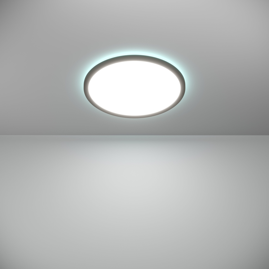 Eglo - LED m. RGBW-farver Loftlampe til badeværelse dæmpbar LED/18,5W/230V 2700-6500K pr.38,9cm IP44 sort ZigBee