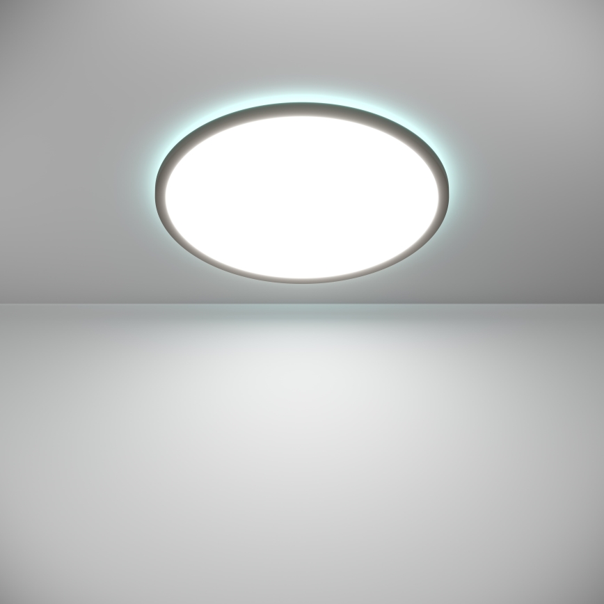 Eglo - LED m. RGBW-farver Loftlampe til badeværelse dæmpbar LED/16,8W/230V 2700-6500K diameter 50 cm IP44 sort ZigBee