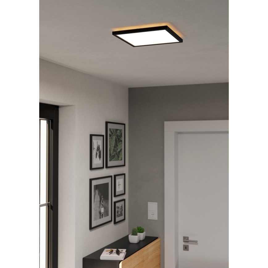 Eglo - LED m. RGBW-farver Loftlampe til badeværelse dæmpbar LED/13,4W/230V 2700-6500K 29x29 cm IP44 sort