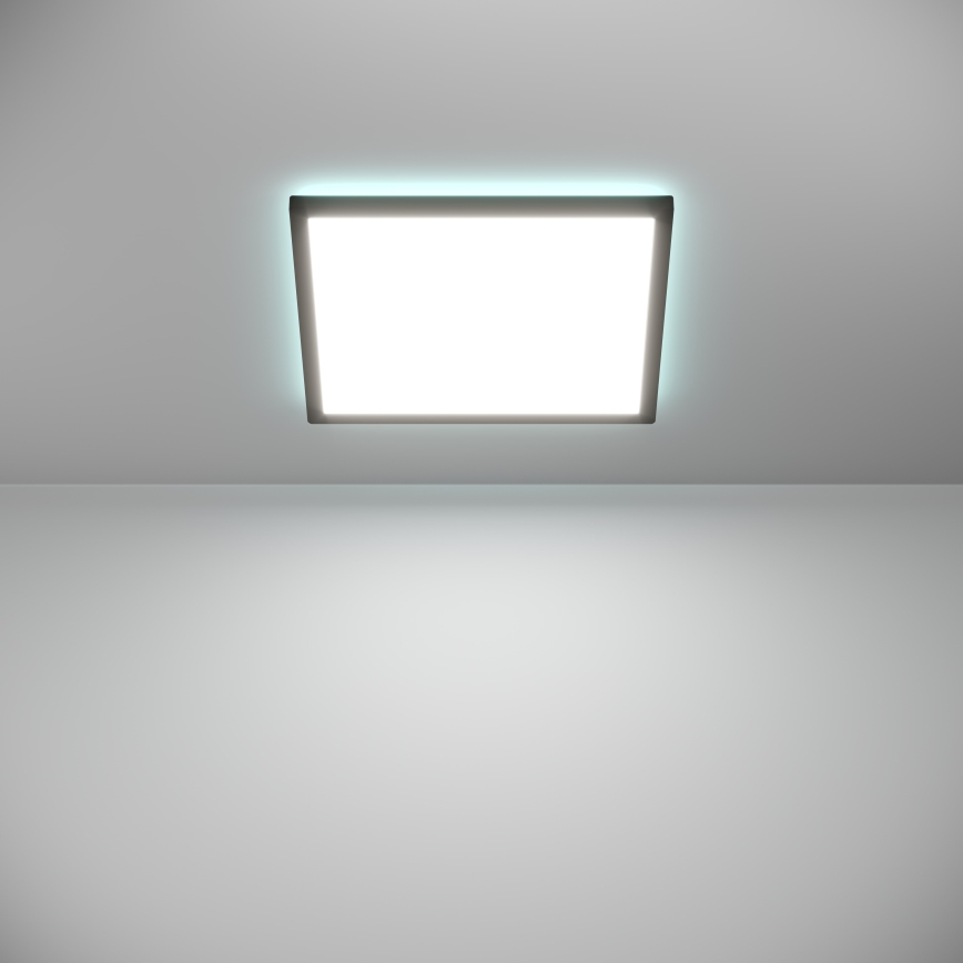 Eglo - LED m. RGBW-farver Loftlampe til badeværelse dæmpbar LED/17,6W/230V 2700-6500K 39x39 cm IP44 sort ZigBee