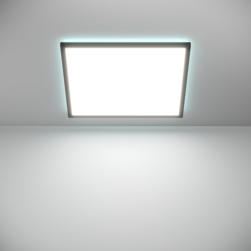 Eglo - LED m. RGBW-farver Loftlampe til badeværelse dæmpbar LED/17W/230V 2700-6500K 50x50cm IP44 sort ZigBee