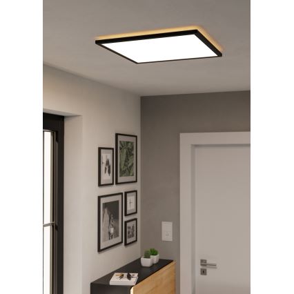 Eglo - LED m. RGBW-farver Loftlampe til badeværelse dæmpbar LED/17W/230V 2700-6500K 50x50cm IP44 sort ZigBee