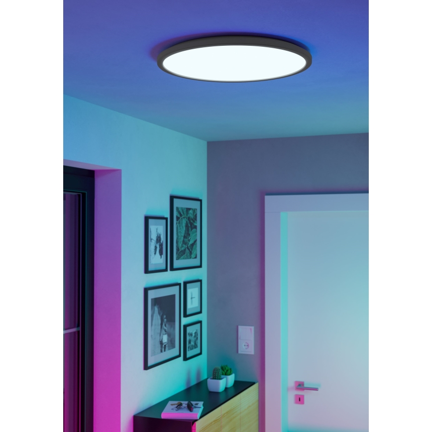Eglo - LED Loftlampe til badeværelse m. RGBW-farver dæmpbar LED/16,8W/230V 2700-6500K diameter 50 cm IP44 hvid ZigBee