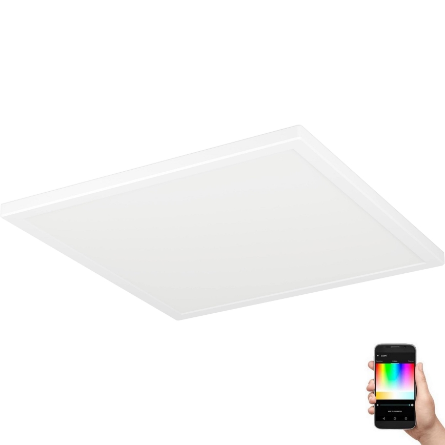 Eglo - LED Loftlampe til badeværelse m. RGBW-farver dæmpbar LED/17,6W/230V 2700-6500K 39x39 cm IP44 hvid ZigBee