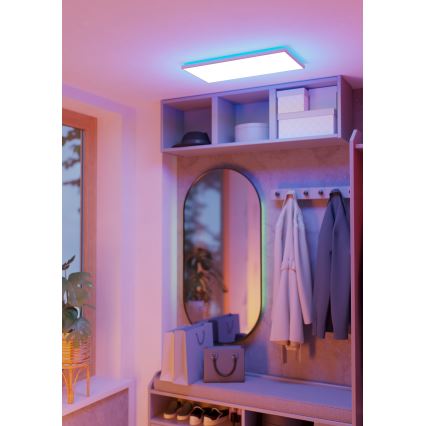 Eglo - LED loftlampe til badeværelse m. RGBW-farver dæmpbar LED/17,2W/230V 2700-6500K 30x57 cm IP44 hvid ZigBee