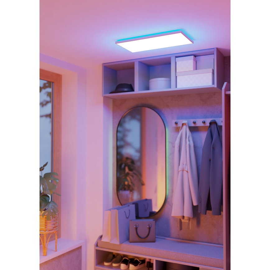 Eglo - LED loftlampe til badeværelse m. RGBW-farver dæmpbar LED/17,2W/230V 2700-6500K 30x57 cm IP44 hvid ZigBee