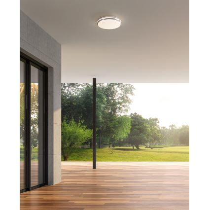Eglo - LED loftlampe til badeværelse, 18 W, 230 V, 3000/4000/6500 K, IP54, mat krom