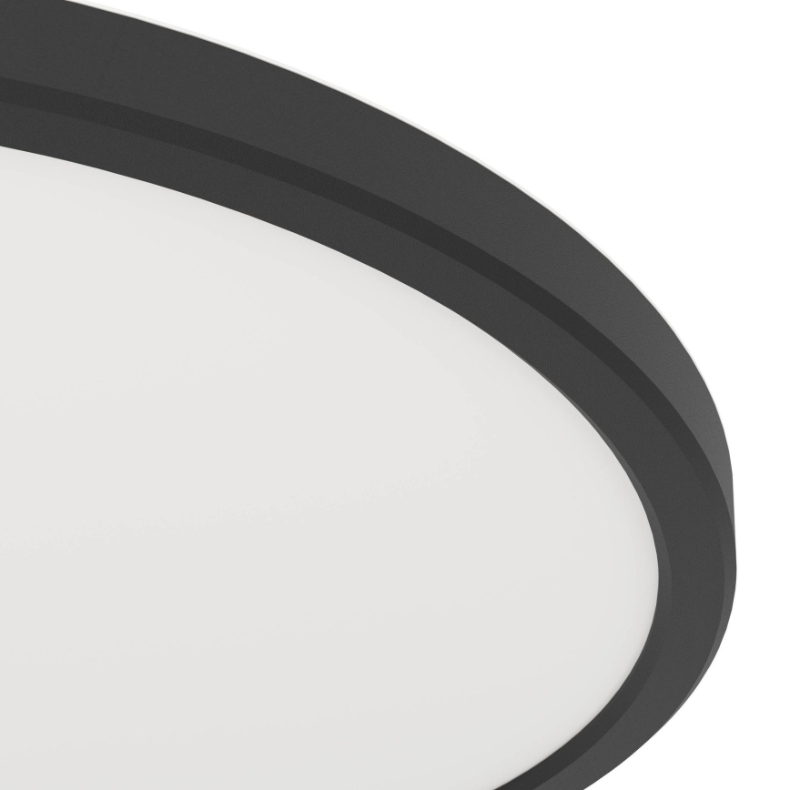 Eglo - LED badeværelsesloftlampe LED/16,4W/230V Ø 30 cm IP54 sort