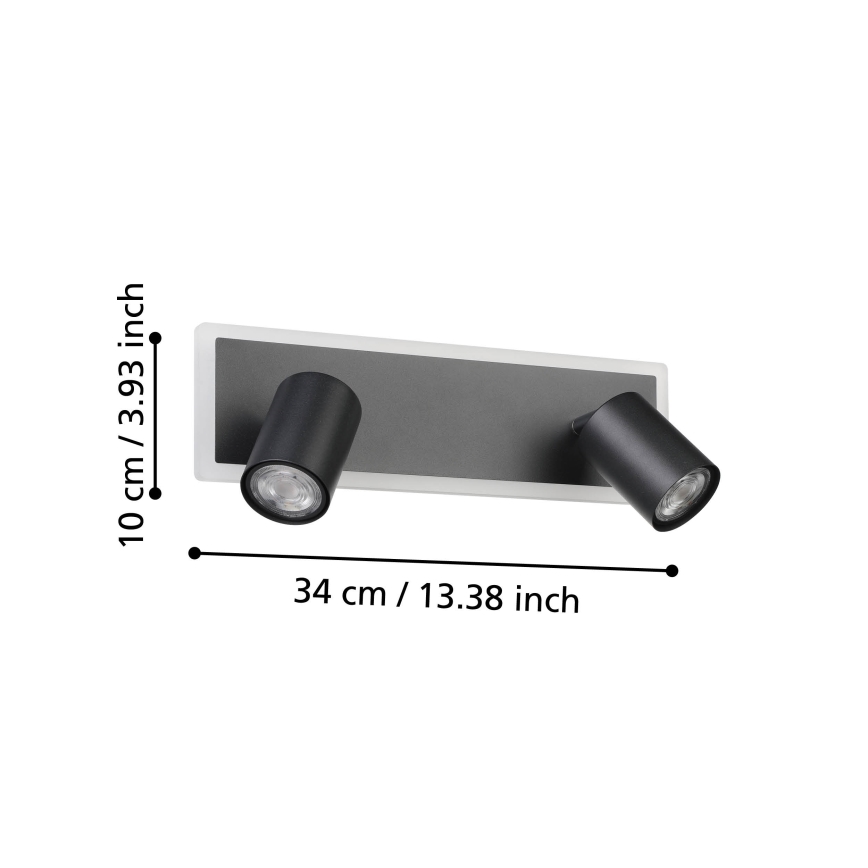 Eglo - LED-spotlampe LED/12W/230V sort