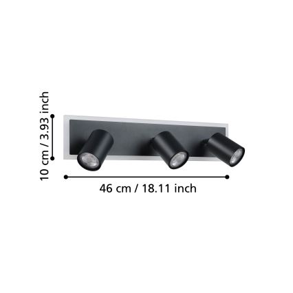 Eglo - LED-spot LED/20W/230V sort