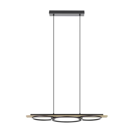 Eglo - LED pendel dæmpbar 2xLED/12,5W/230V+1xLED/15,5W 3000K beige/sort