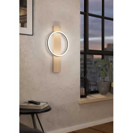 Eglo - LED væglampe LED/12W/230V 3000K beige/sort