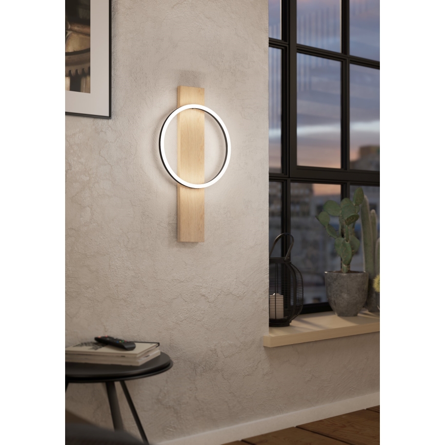 Eglo - LED væglampe LED/12W/230V 3000K beige/sort