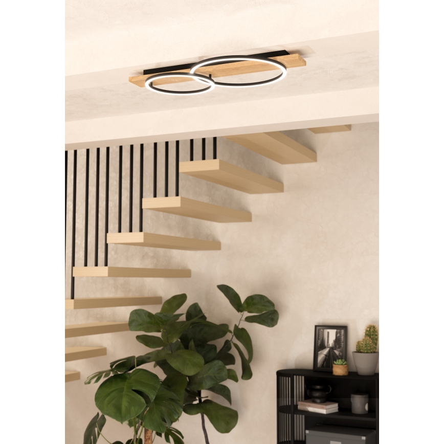Eglo - LED loftlampe 2xLED/12W/230V 3000K beige/sort
