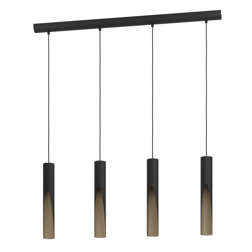 Eglo - LED pendel 4xGU10/4,5W/230V 3000K sort/brun