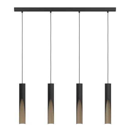 Eglo - LED pendel 4xGU10/4,5W/230V 3000K sort/brun