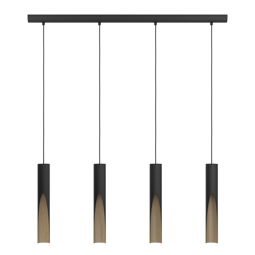 Eglo - LED pendel 4xGU10/4,5W/230V 3000K sort/brun