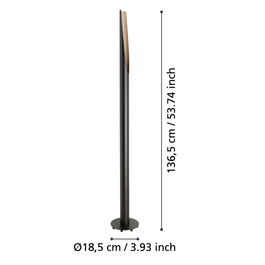 Eglo  - LED gulvlampe 1xGU10/4,5W/230V 3000K sort/brun