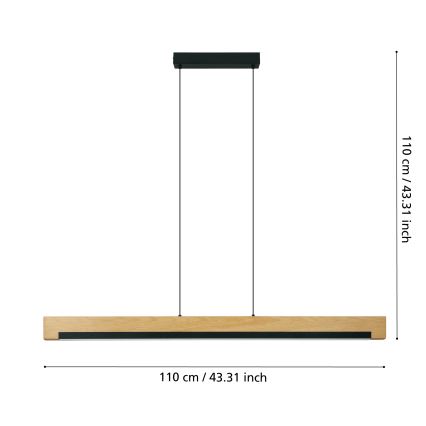 Eglo - LED pendel dæmpbar LED/25,5W/230V 3000K sort/beige