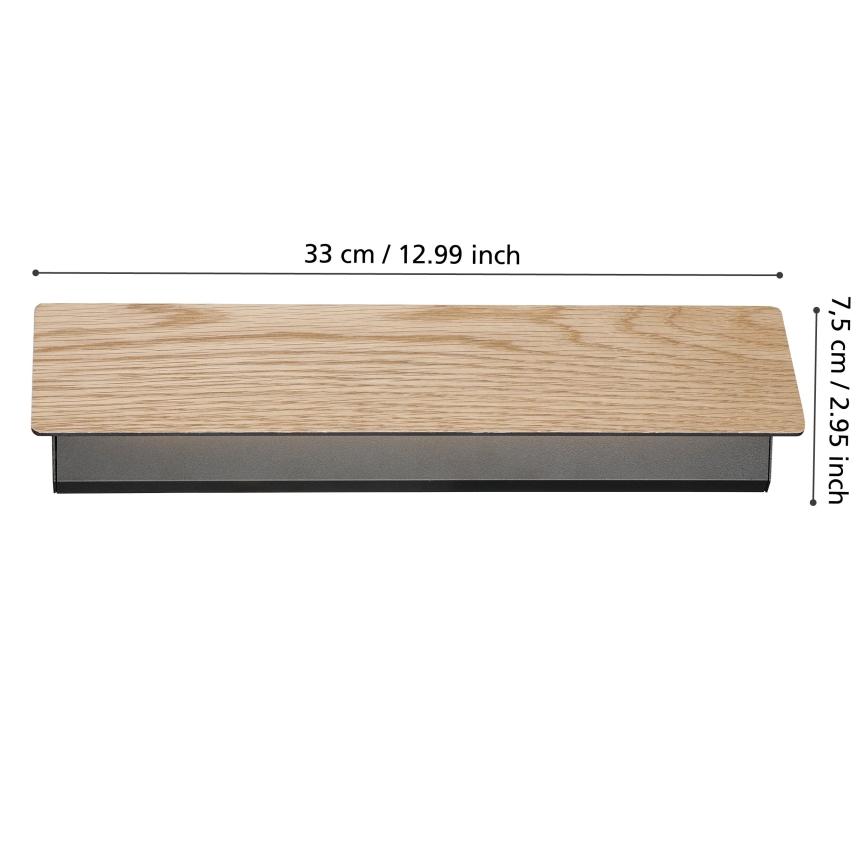 Eglo - LED væglampe LED/12W/230V 3000K brun