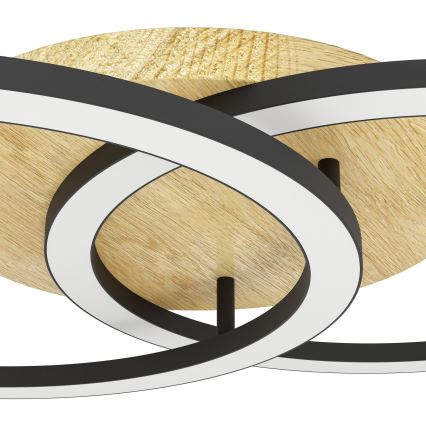 Eglo - LED loftlampe dæmpbar 2xLED/16W/230V 2700-6500K beige/sort ZigBee