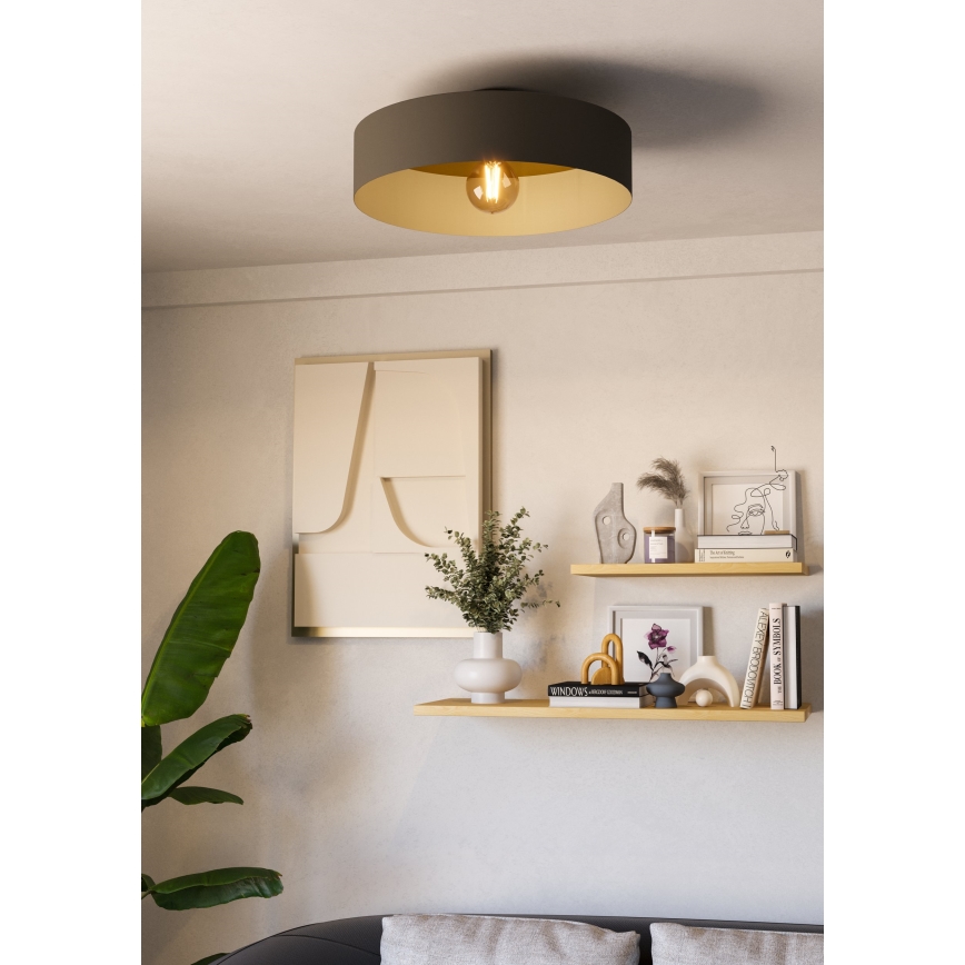 Eglo - Loftlampe 1xE27/40W/230V grå