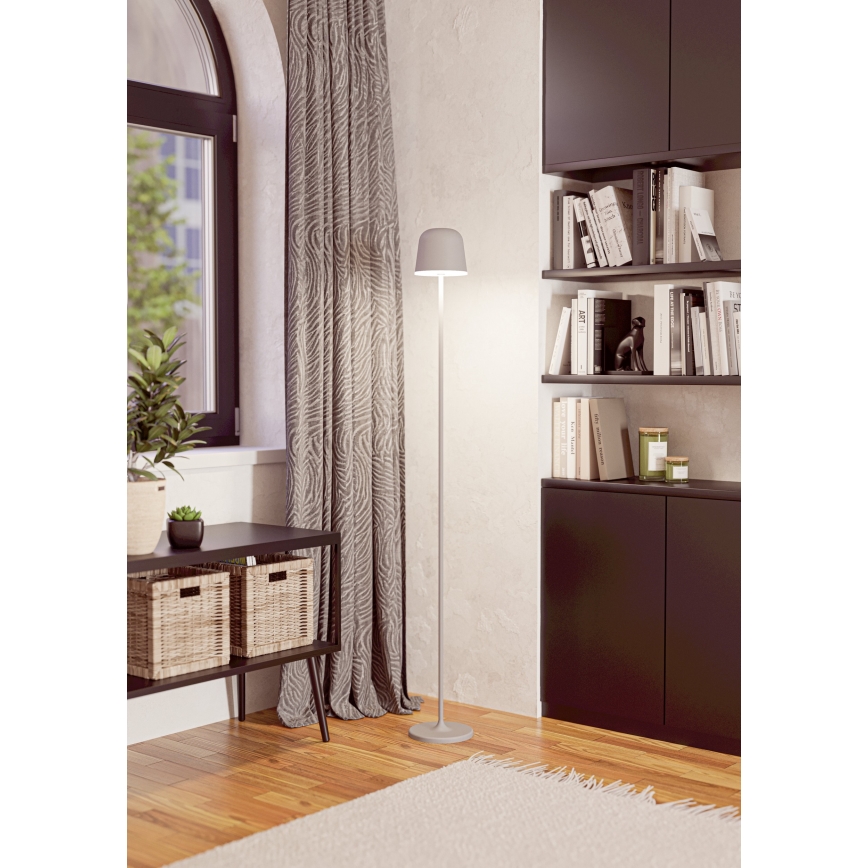 Eglo - Udendørs LED gulvlampe dæmpbar og genopladelig LED/4,3W/5V 2400/3000/4000K IP54 grå