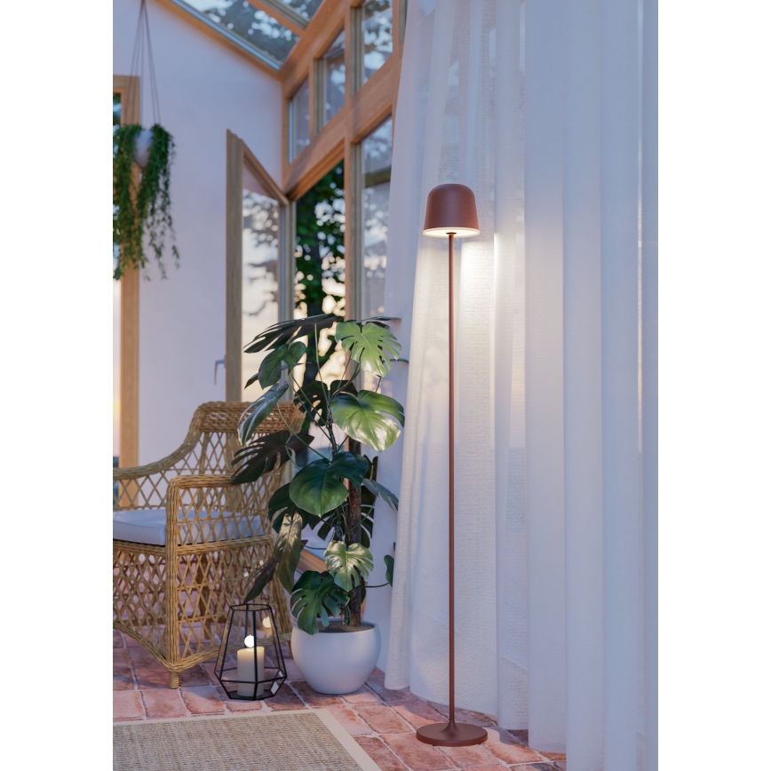 Eglo - Udendørs LED gulvlampe dæmpbar og genopladelig LED/4,3W/230V 2400/3000/4000K IP54 brun