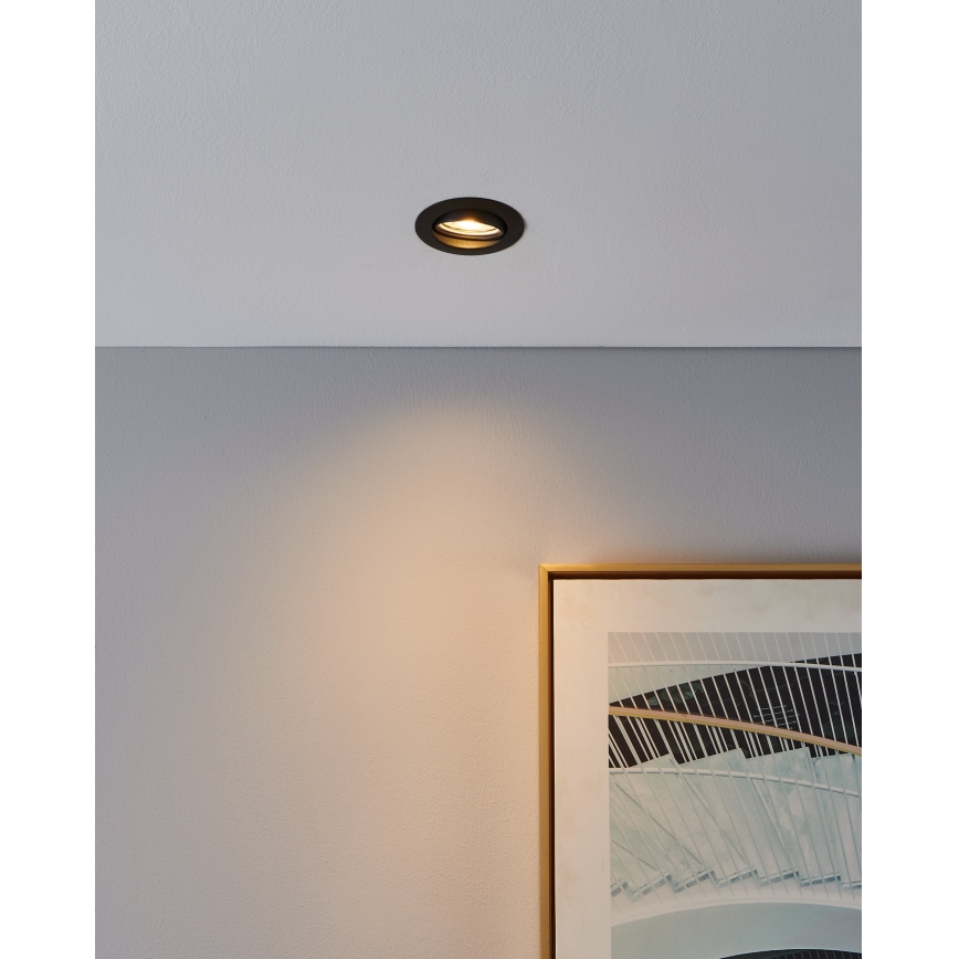 Eglo - SÆT 3x LED indbygningslampe 1xGU10/4W/230V sort