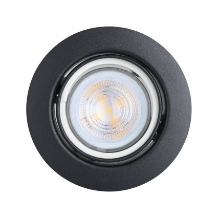 Eglo - SÆT 3x LED indbygningslampe 1xGU10/4W/230V sort