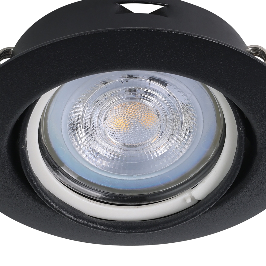 Eglo - SÆT 3x LED indbygningslampe 1xGU10/4W/230V sort