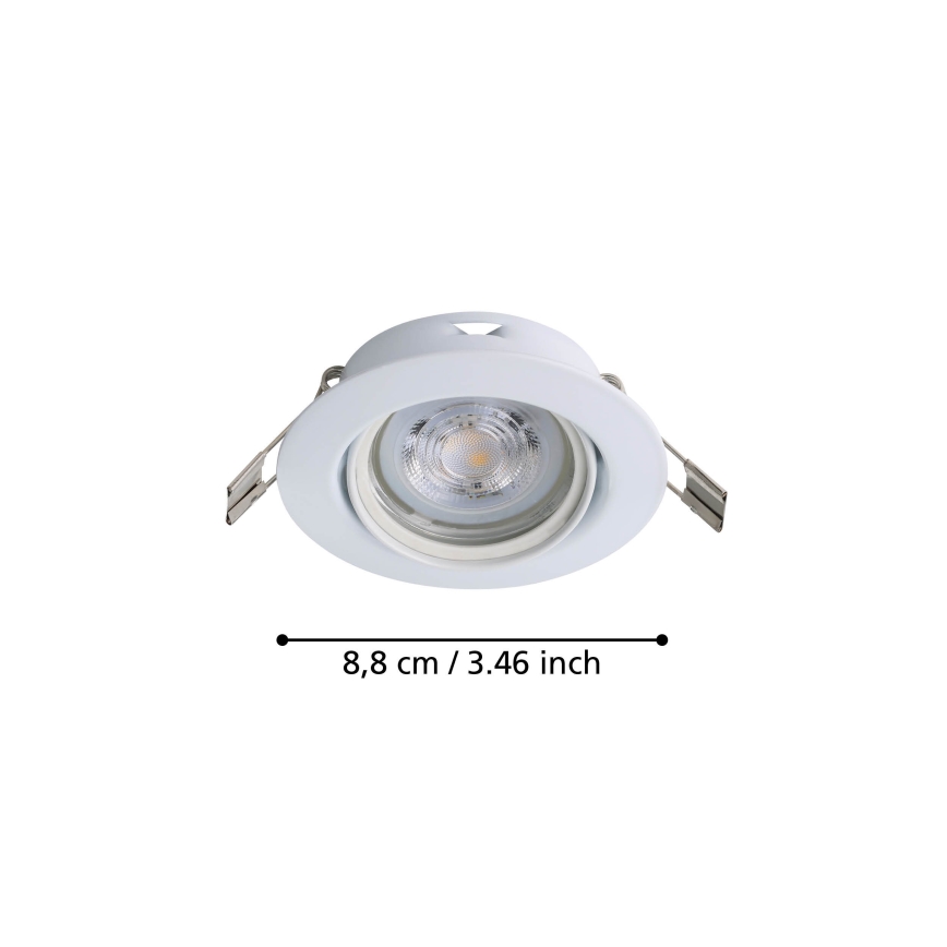 Eglo - SÆT 3x LED indbygningslampe 1xGU10/4W/230V hvid