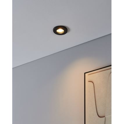 Eglo - SÆT 3xLED Indbygningslampe til badeværelse 1xGU10/4W/230V IP44 sort