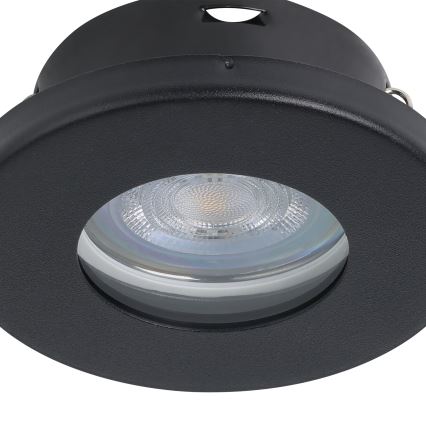 Eglo - SÆT 3xLED Indbygningslampe til badeværelse 1xGU10/4W/230V IP44 sort