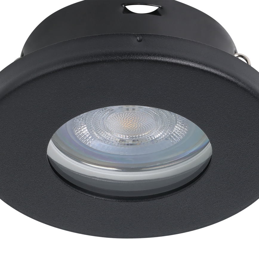 Eglo - SÆT 3xLED Indbygningslampe til badeværelse 1xGU10/4W/230V IP44 sort