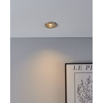 Eglo - SÆT 3xLED Indbygningslampe til badeværelse 1xGU10/4W/230V IP44 mat krom