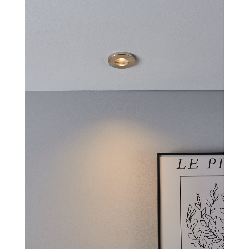Eglo - SÆT 3xLED Indbygningslampe til badeværelse 1xGU10/4W/230V IP44 mat krom