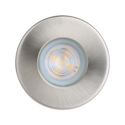 Eglo - SÆT 3xLED Indbygningslampe til badeværelse 1xGU10/4W/230V IP44 mat krom