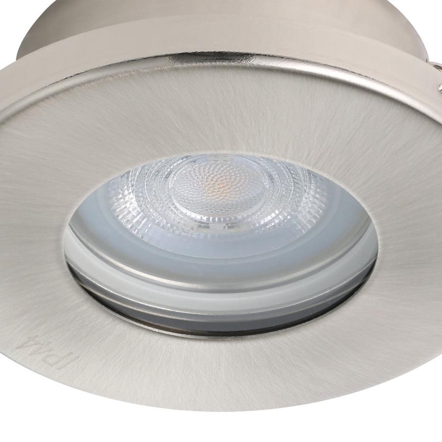 Eglo - SÆT 3xLED Indbygningslampe til badeværelse 1xGU10/4W/230V IP44 mat krom