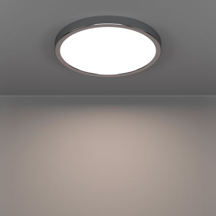 Eglo - LED badeværelsesloftlampe LED/14,2W/230V 2700/4000/6500K Ø 27,8 cm IP44 blank krom
