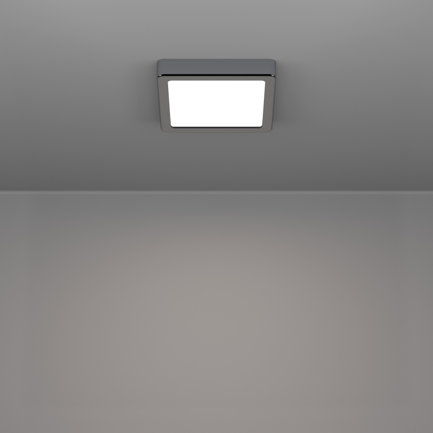 Eglo - LED-loftlampe til badeværelse LED/7W/230V 2700/4000/6500K 15x15 cm IP44 blank krom