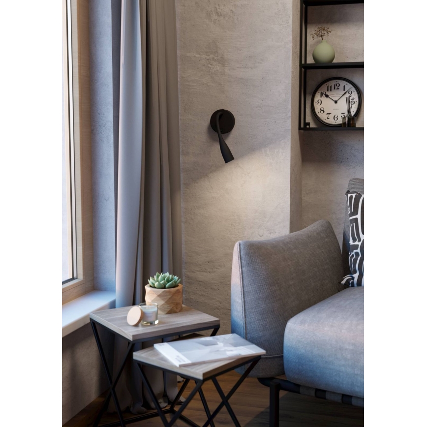 Eglo - Fleksibel LED væglampe LED/3,8W/230V sort