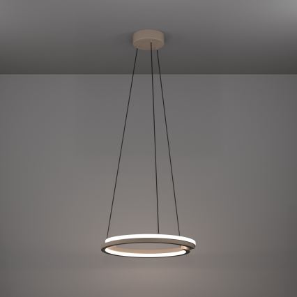Eglo - LED dæmpbar pendel på stålwire 2xLED/20W/230V 2700-6500K Ø 48 cm beige + fjernbetjening