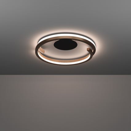 Eglo - LED-dæmpbar loftlampe 2xLED/20W/230V 2700-6500K Ø 48 cm bronzefarvet + fjernbetjening