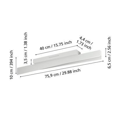 Eglo - LED RGBW dæmpbar loftlampe LED/13W/230V 2700-6500K grå