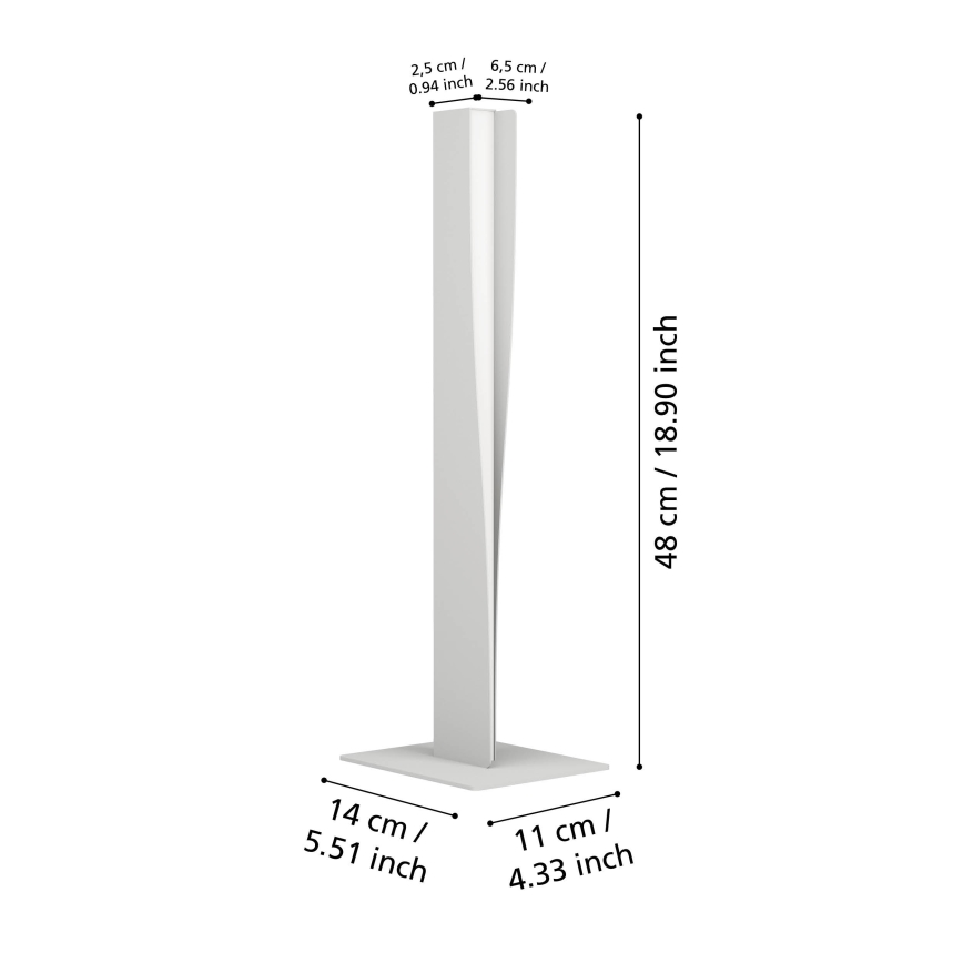 Eglo - LED RGBW dæmpbar bordlampe LED/9W/230V 2700-6500K grå