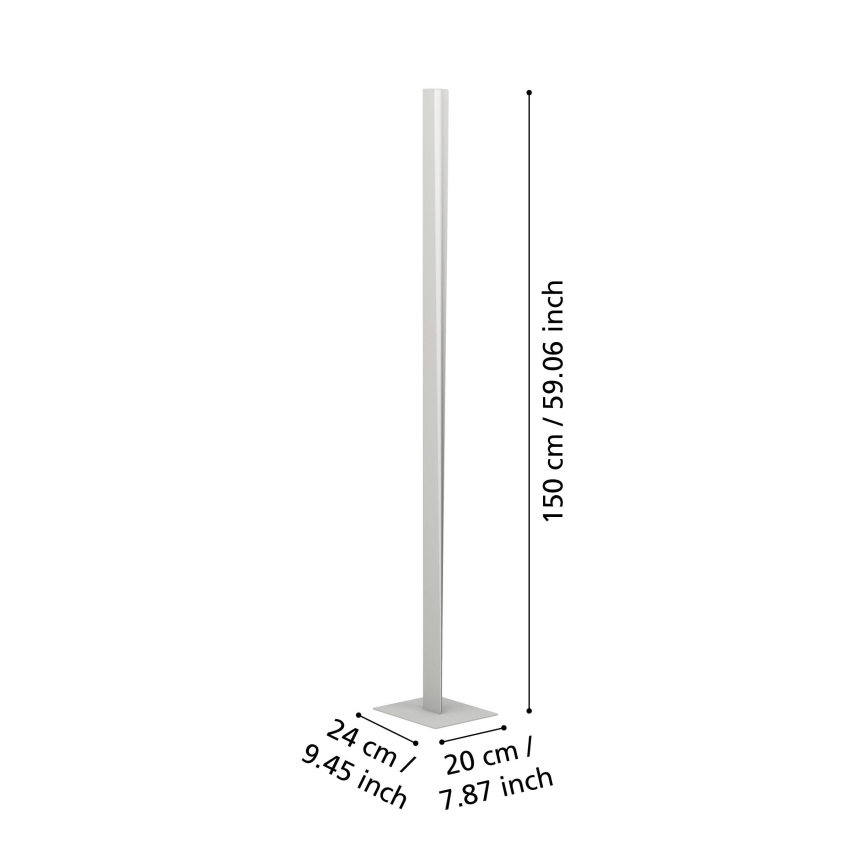 Eglo - LED RGBW dæmpbar gulvlampe LED/10,5W/230V + LED/15,2W grå