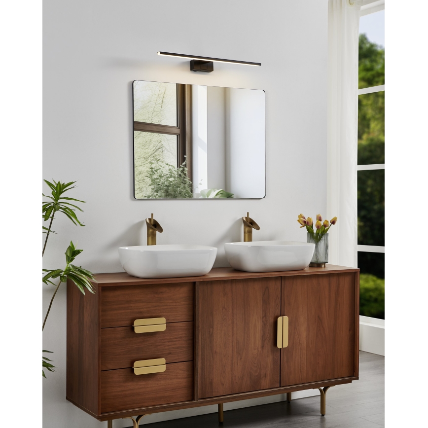 Eglo - LED belysning til badeværelsesspejl LED/10W/230V 3000/4000/6500K 60 cm IP44 sort